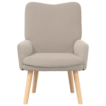 Fauteuil Lichtgrijs 63 x 67 x 94 cm Schapenstof en Triplex