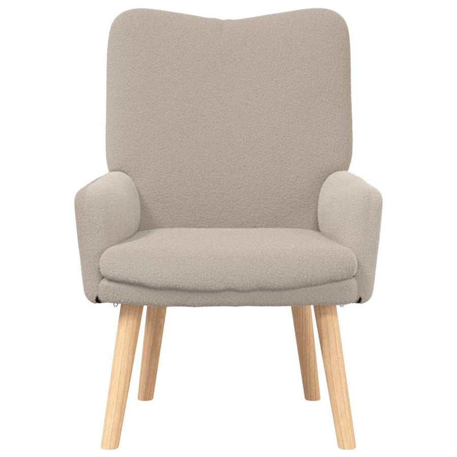 Fauteuil Lichtgrijs 63 x 67 x 94 cm Schapenstof en Triplex