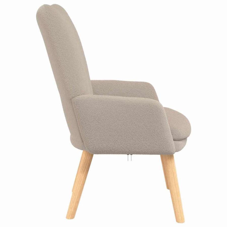 Fauteuil Lichtgrijs 63 x 67 x 94 cm Schapenstof en Triplex