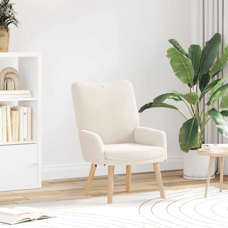 Fauteuil Crème 63 x 67 x 94 cm Schapenstof en Triplex
