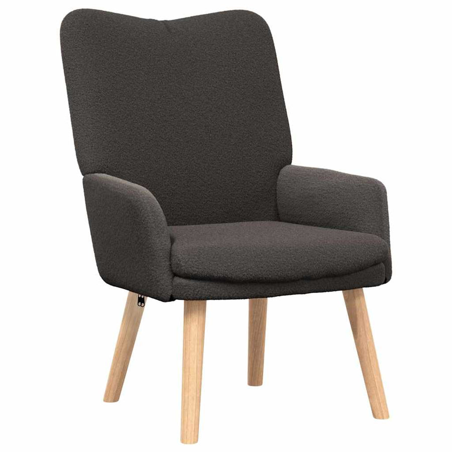 Fauteuil Donkergrijs 63 x 67 x 94 cm Schapenstof en Triplex