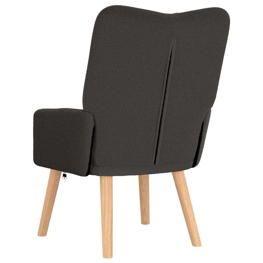 Fauteuil Donkergrijs 63 x 67 x 94 cm Schapenstof en Triplex