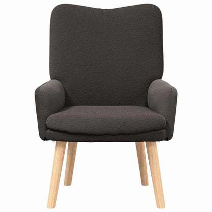 Fauteuil Donkergrijs 63 x 67 x 94 cm Schapenstof en Triplex