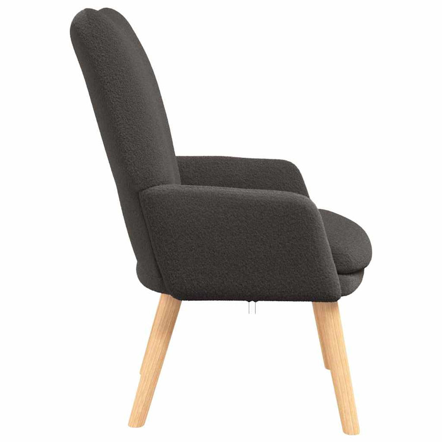 Fauteuil Donkergrijs 63 x 67 x 94 cm Schapenstof en Triplex