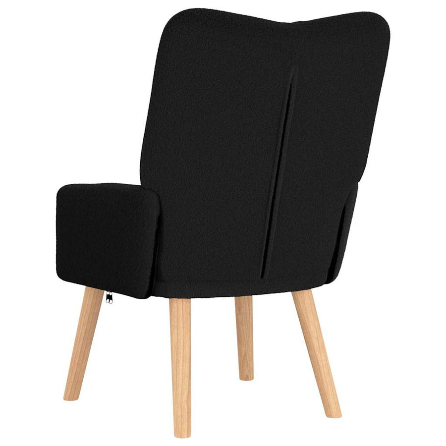 Fauteuil Zwart 63 x 67 x 94 cm Schapenstof en Triplex