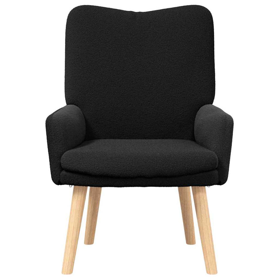 Fauteuil Zwart 63 x 67 x 94 cm Schapenstof en Triplex