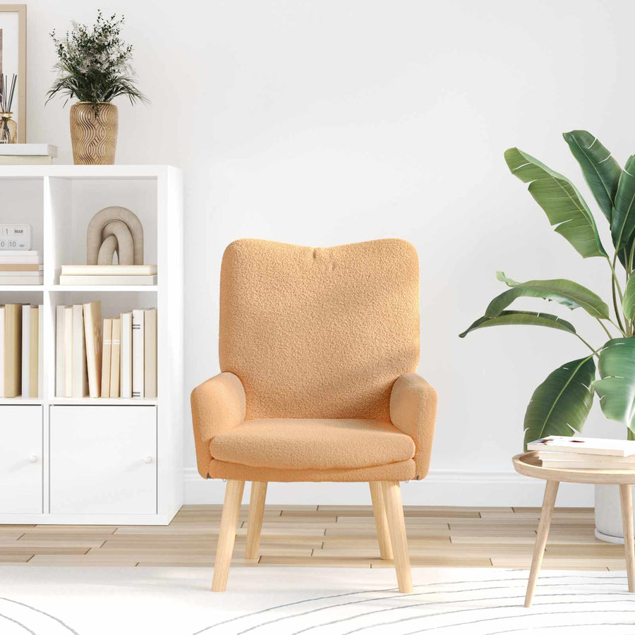 Fauteuil 63 X 67 X 94 Cm Polyester En Multiplex Beige