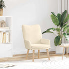 Fauteuil crème 63x67x94 cm stof