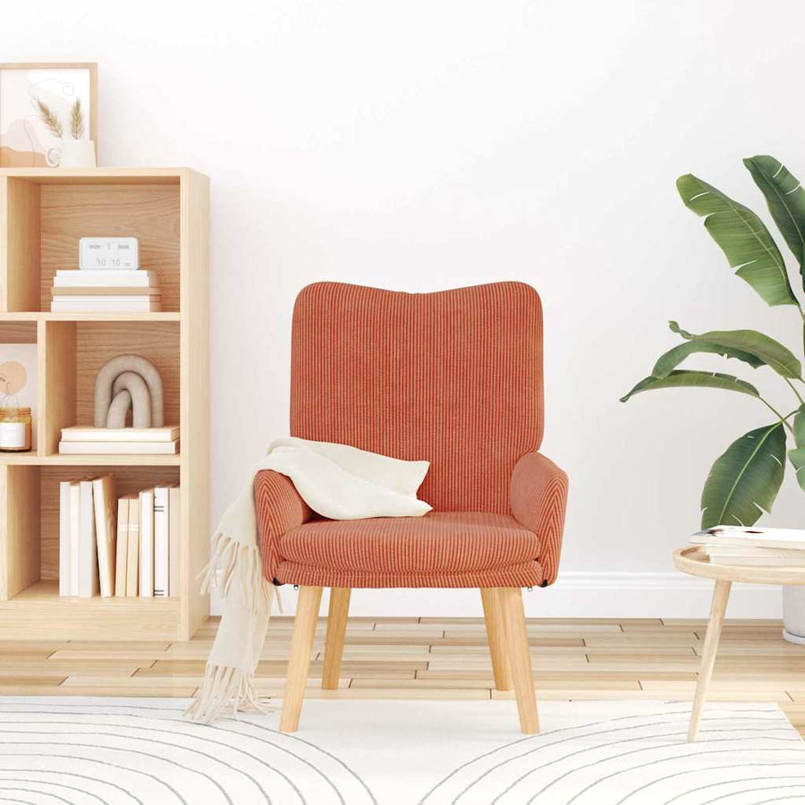 Fauteuil 63 X 67 X 94 Cm Sherpa Stof Rood-oranje