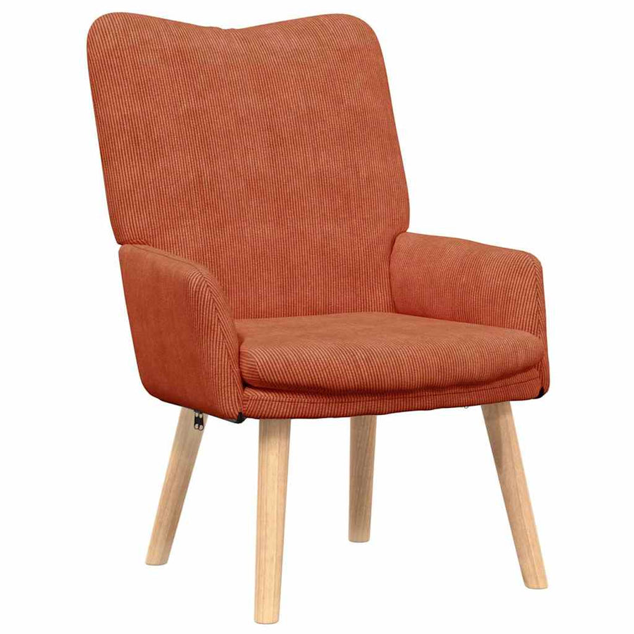 Fauteuil 63 X 67 X 94 Cm Sherpa Stof Rood-oranje