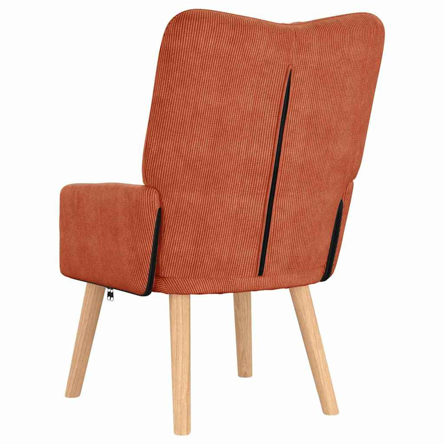 Fauteuil 63 X 67 X 94 Cm Sherpa Stof Rood-oranje