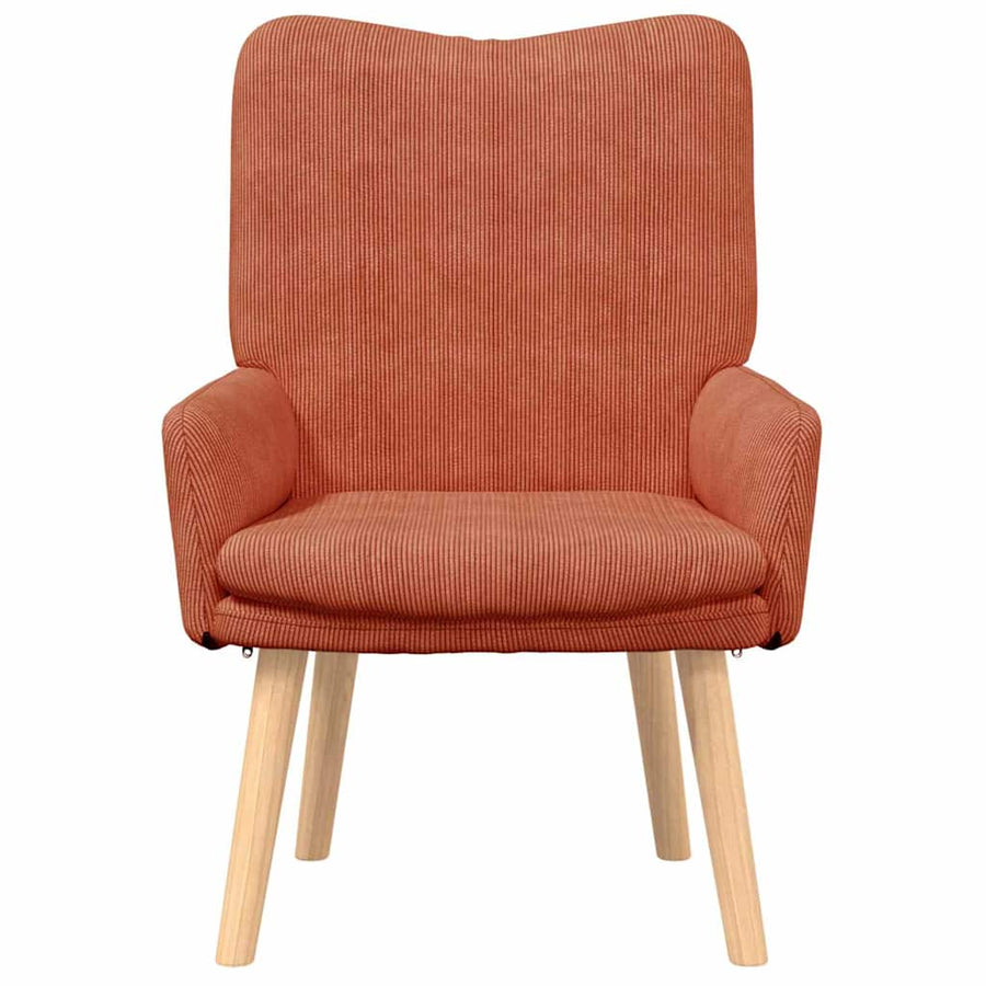 Fauteuil 63 X 67 X 94 Cm Sherpa Stof Rood-oranje