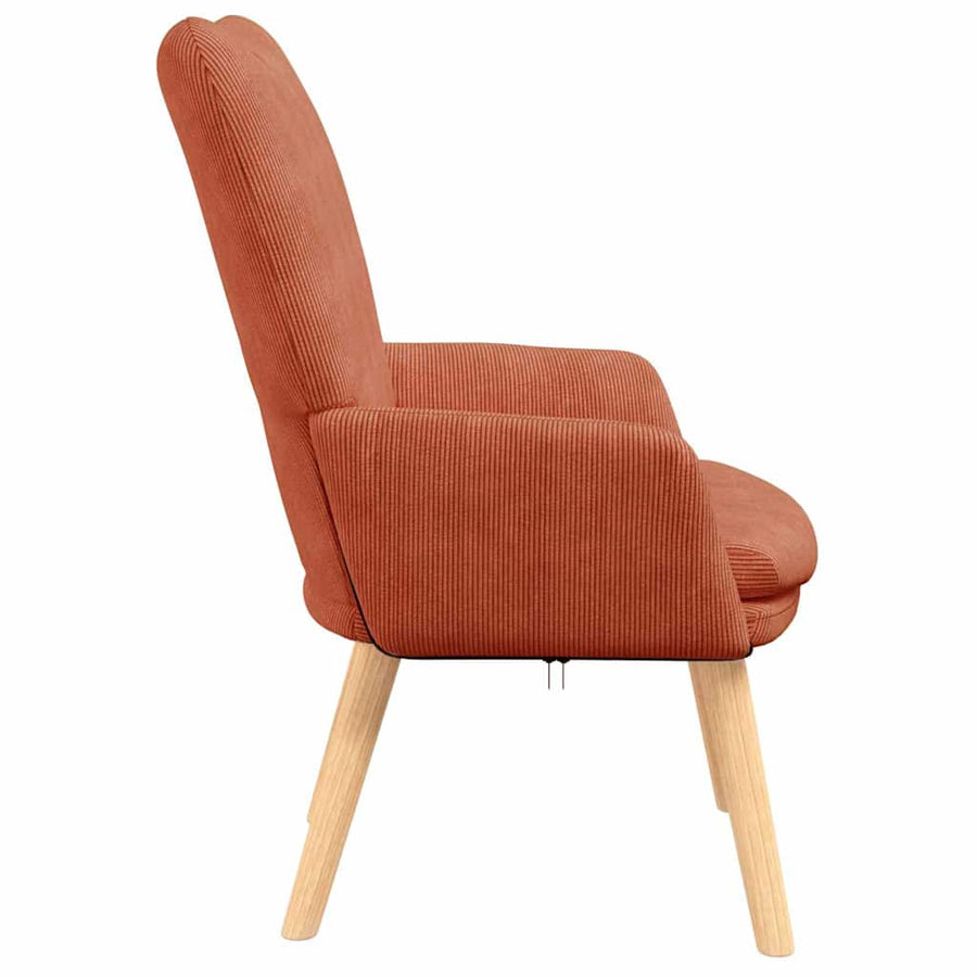 Fauteuil 63 X 67 X 94 Cm Sherpa Stof Rood-oranje