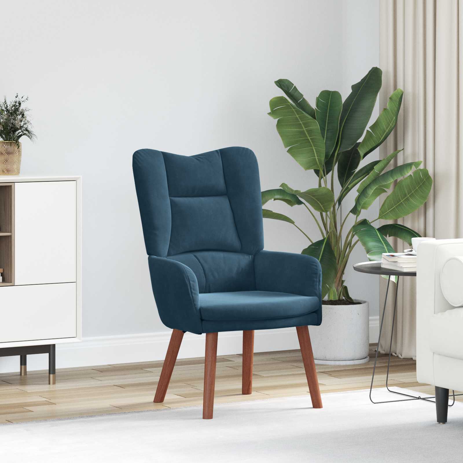 Fauteuil Blauw 63 X 67 X 94 Cm Fluweel