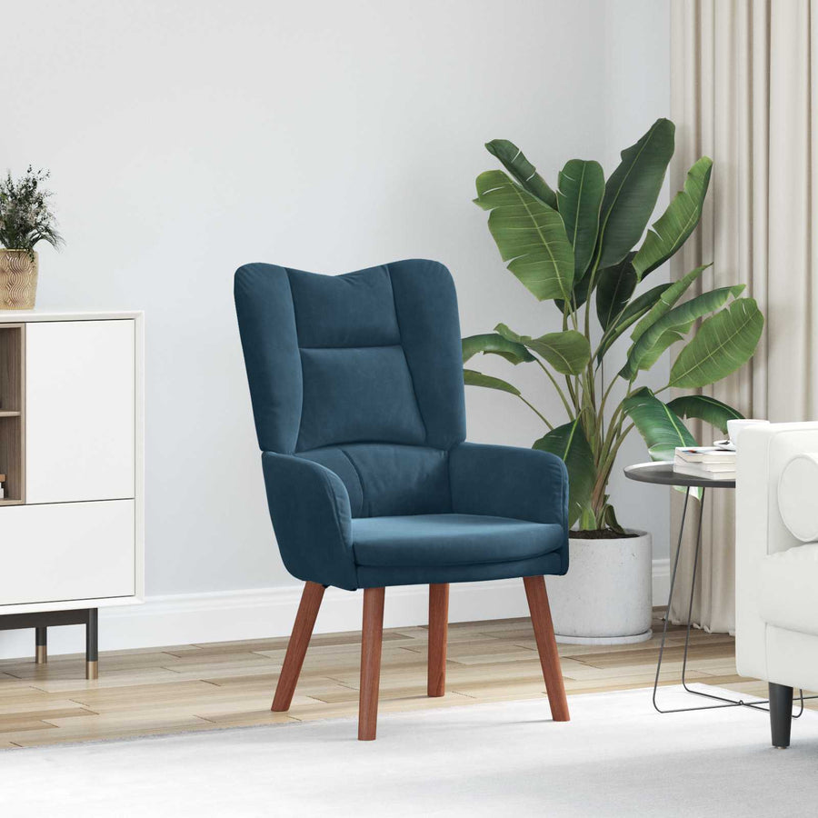 Fauteuil Blauw 63 X 67 X 94 Cm Fluweel