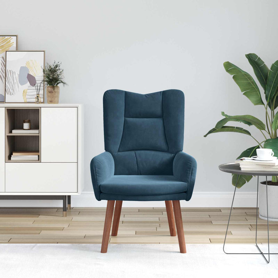 Fauteuil Blauw 63 X 67 X 94 Cm Fluweel