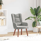 Fauteuil lichtgrijs fluweel 63x67x94 cm