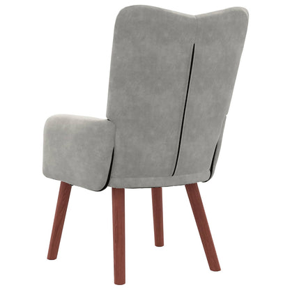 Fauteuil Lichtgrijs 63 x 67 x 94 cm Fluweel