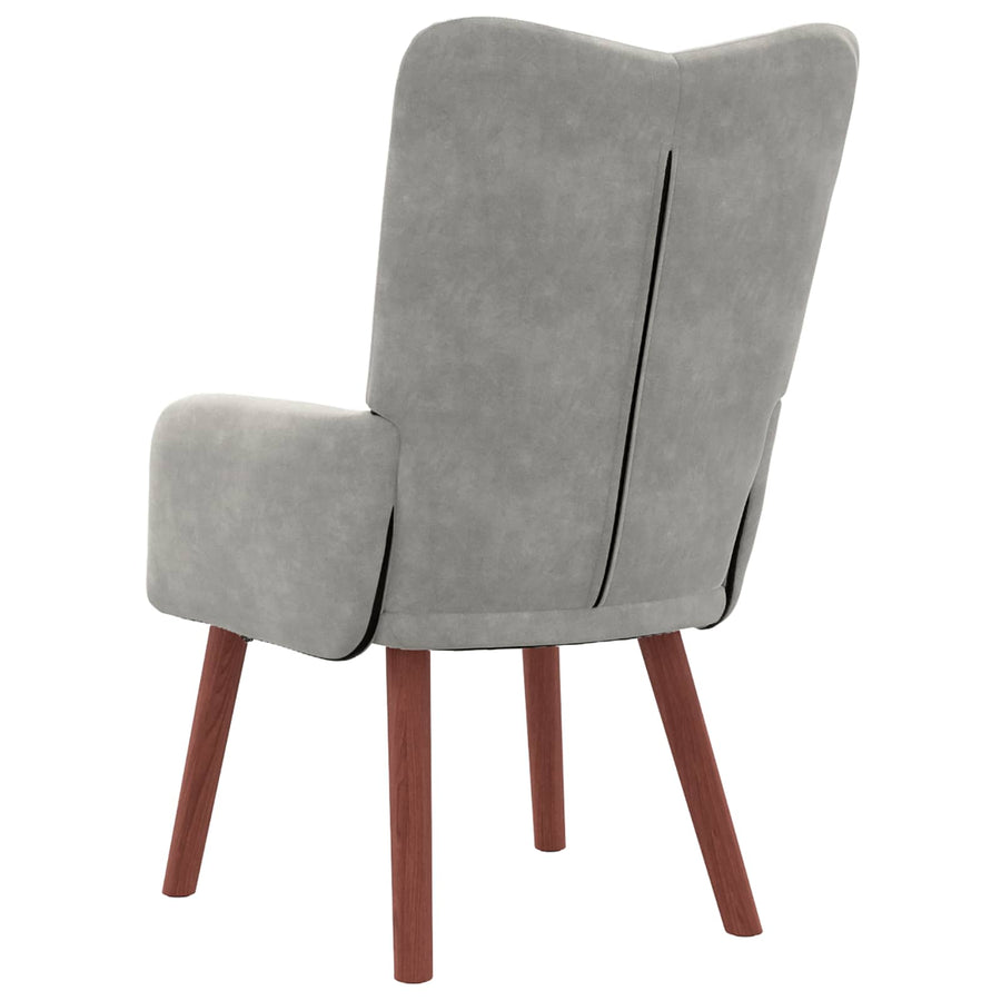 Fauteuil Lichtgrijs 63 x 67 x 94 cm Fluweel