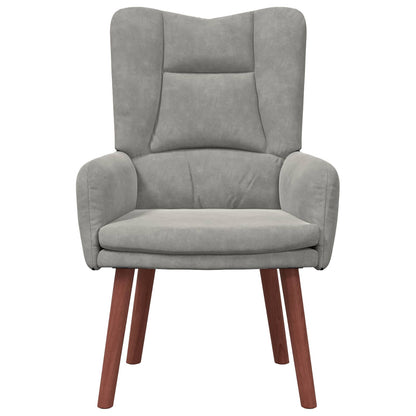 Fauteuil Lichtgrijs 63 x 67 x 94 cm Fluweel