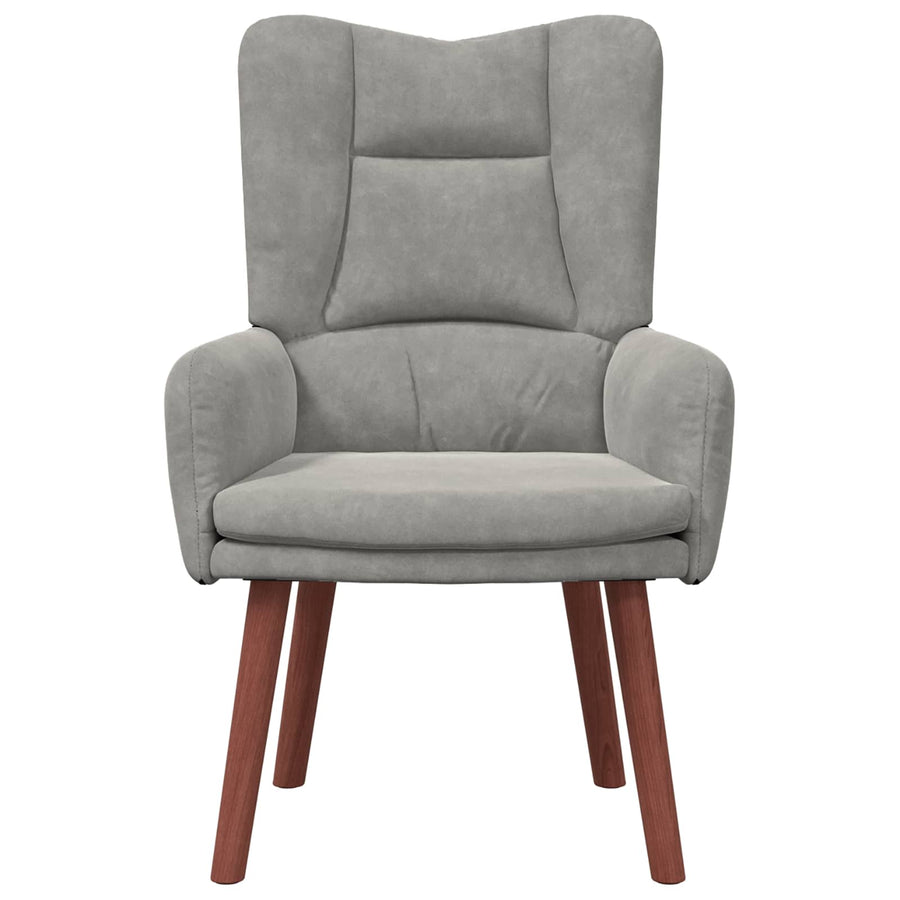 Fauteuil Lichtgrijs 63 x 67 x 94 cm Fluweel