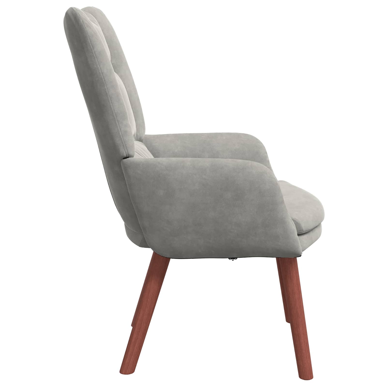 Fauteuil Lichtgrijs 63 x 67 x 94 cm Fluweel