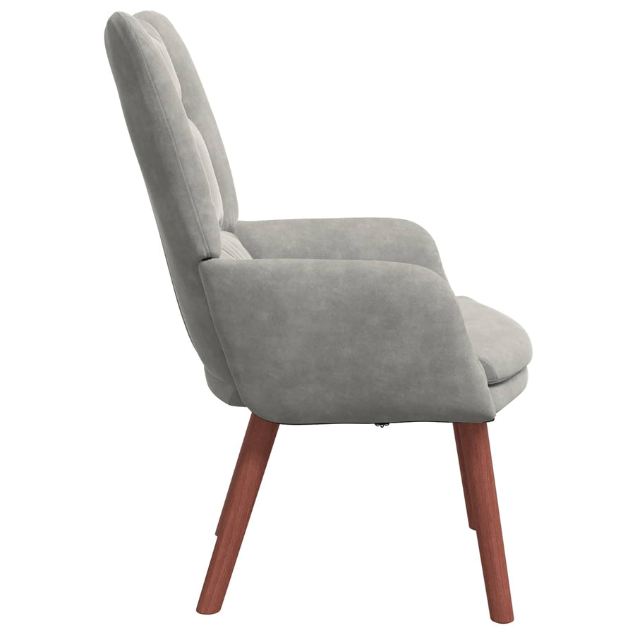 Fauteuil Lichtgrijs 63 x 67 x 94 cm Fluweel