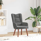 Fauteuil donkergrijs 63x67x94 cm fluweel