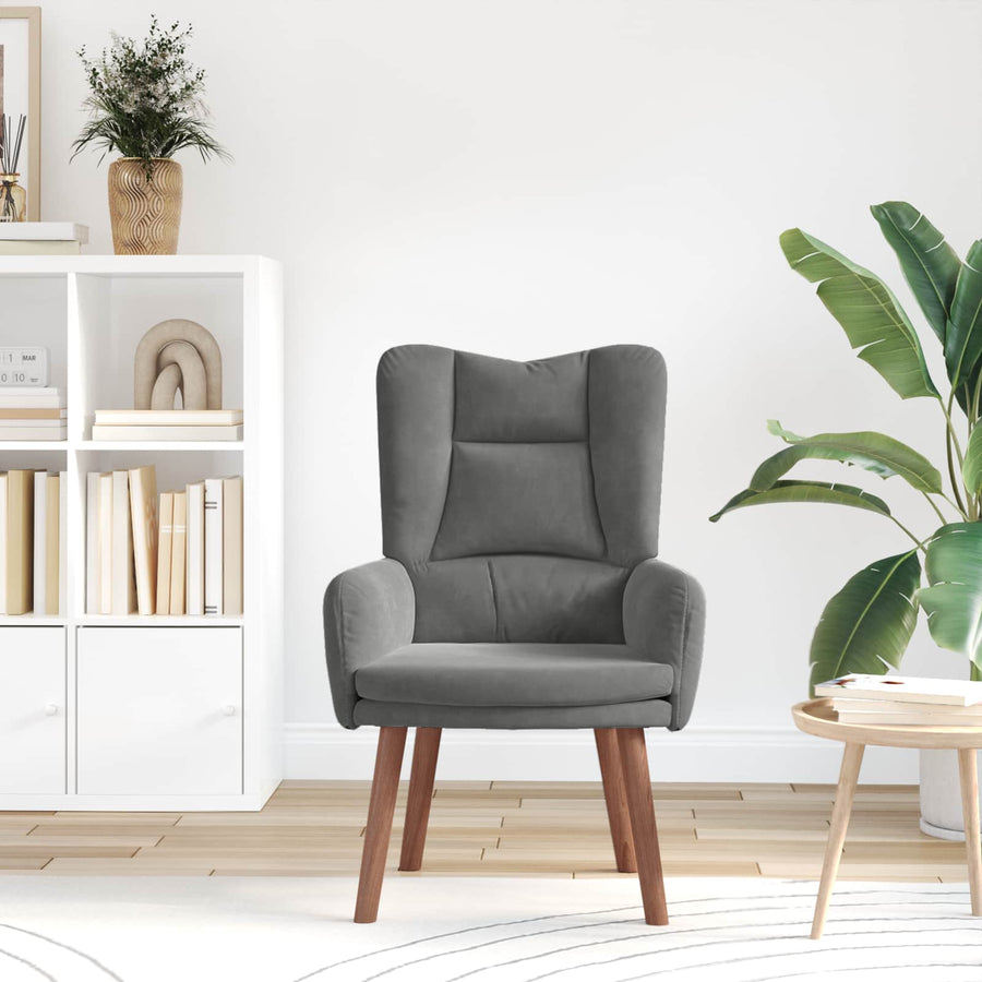 Fauteuil Donkergrijs 63 x 67 x 94 cm Fluweel