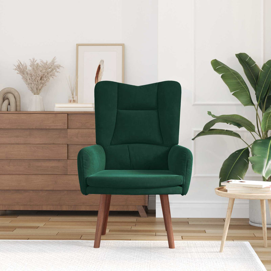 Fauteuil Donkergroen 63 x 67 x 94 cm Fluweel