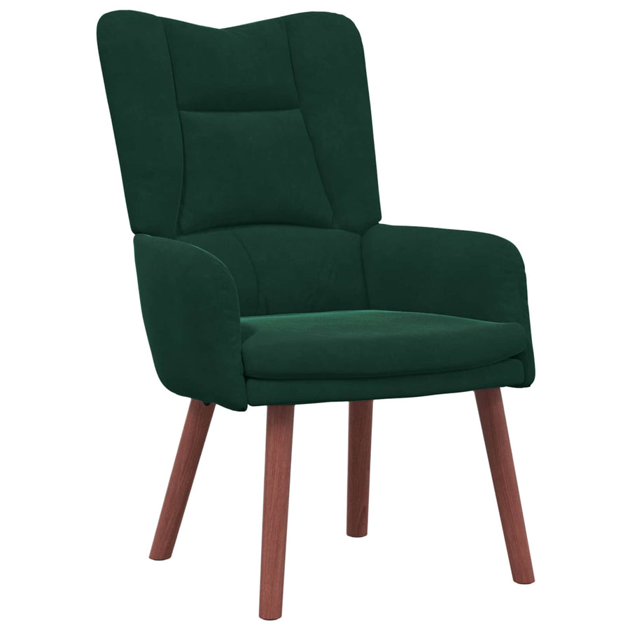 Fauteuil Donkergroen 63 x 67 x 94 cm Fluweel
