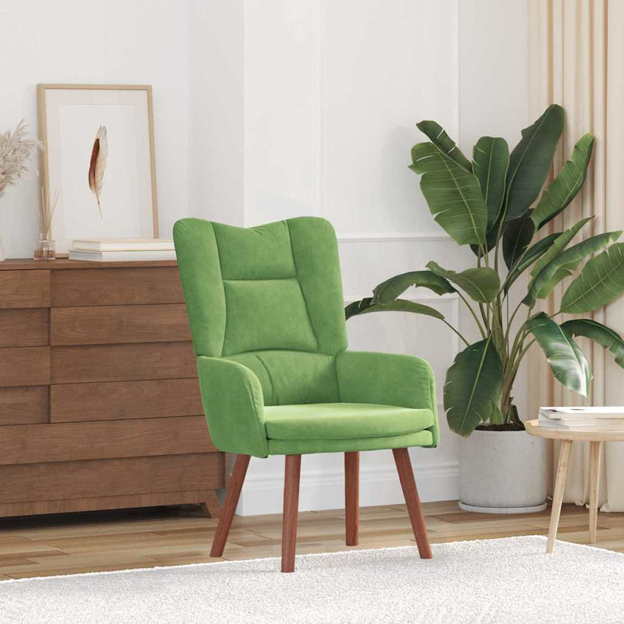 Fauteuil 63 X 67 X 94 Cm Fluweel Lichtgroen