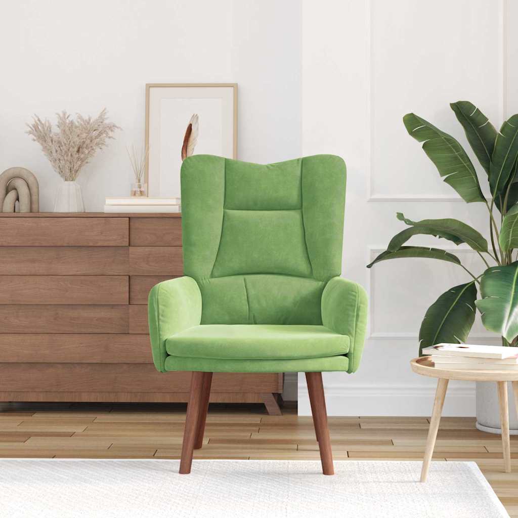 Fauteuil 63 X 67 X 94 Cm Fluweel Lichtgroen