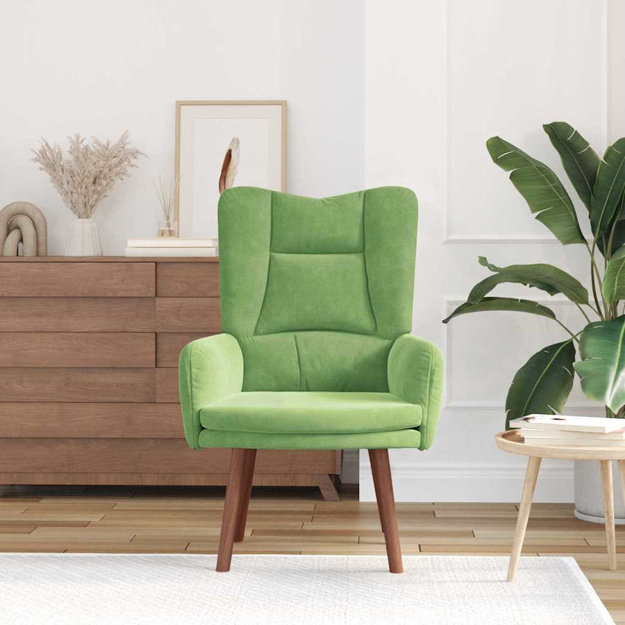 Fauteuil 63 X 67 X 94 Cm Fluweel Lichtgroen