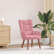 Fauteuil roze fluweel 63x67x94 cm