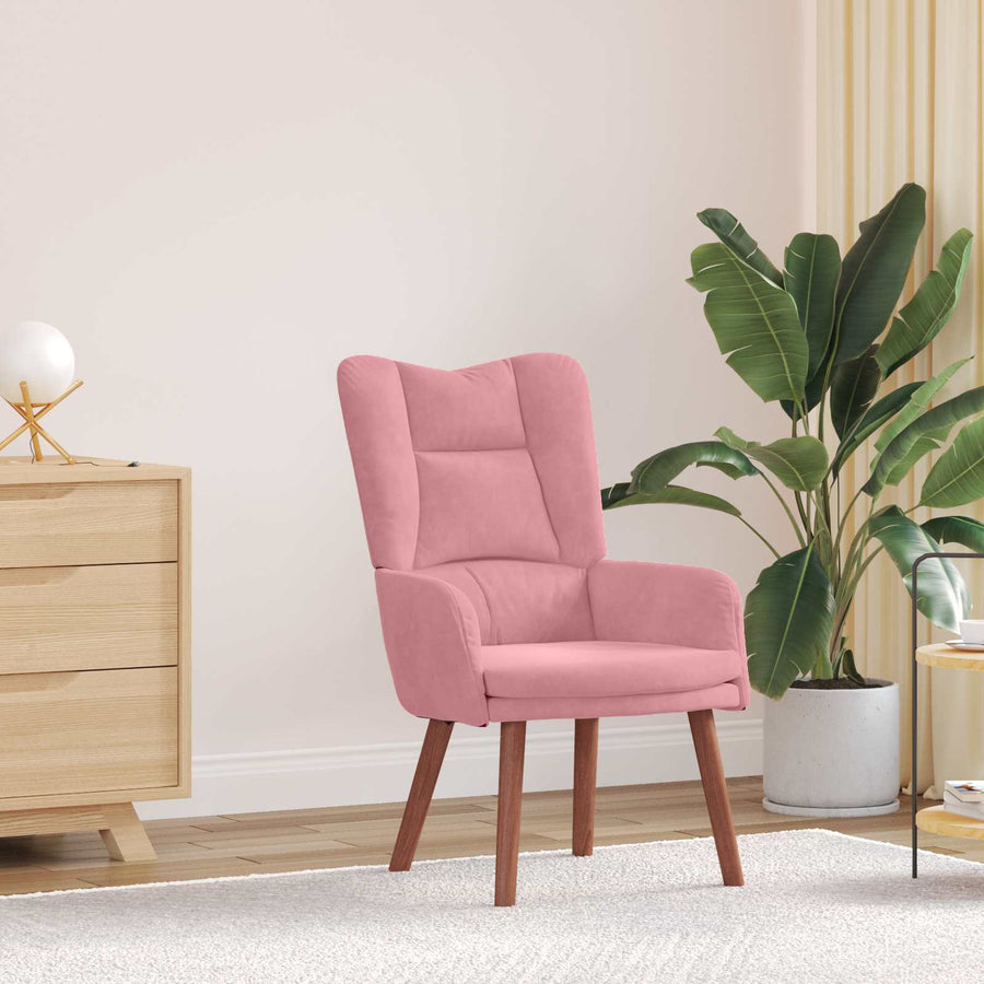Fauteuil Roze 63 x 67 x 94 cm Fluweel