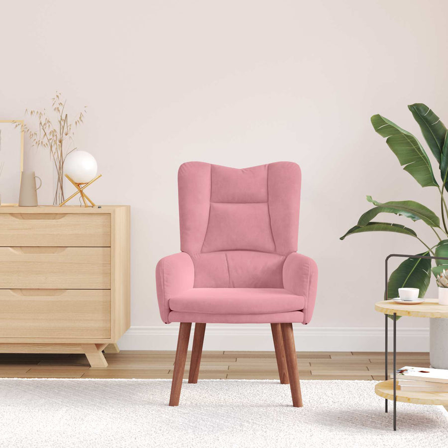 Fauteuil Roze 63 x 67 x 94 cm Fluweel