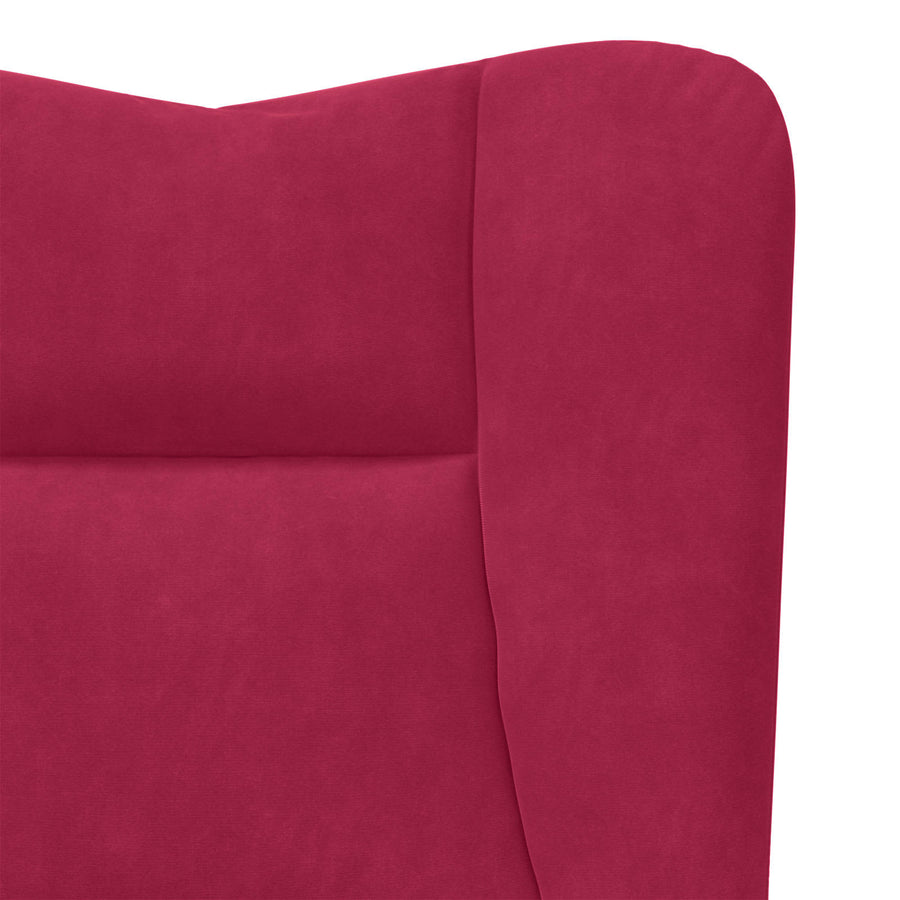Fauteuil 63 X 67 X 94 Cm Fluweel Wijnrood