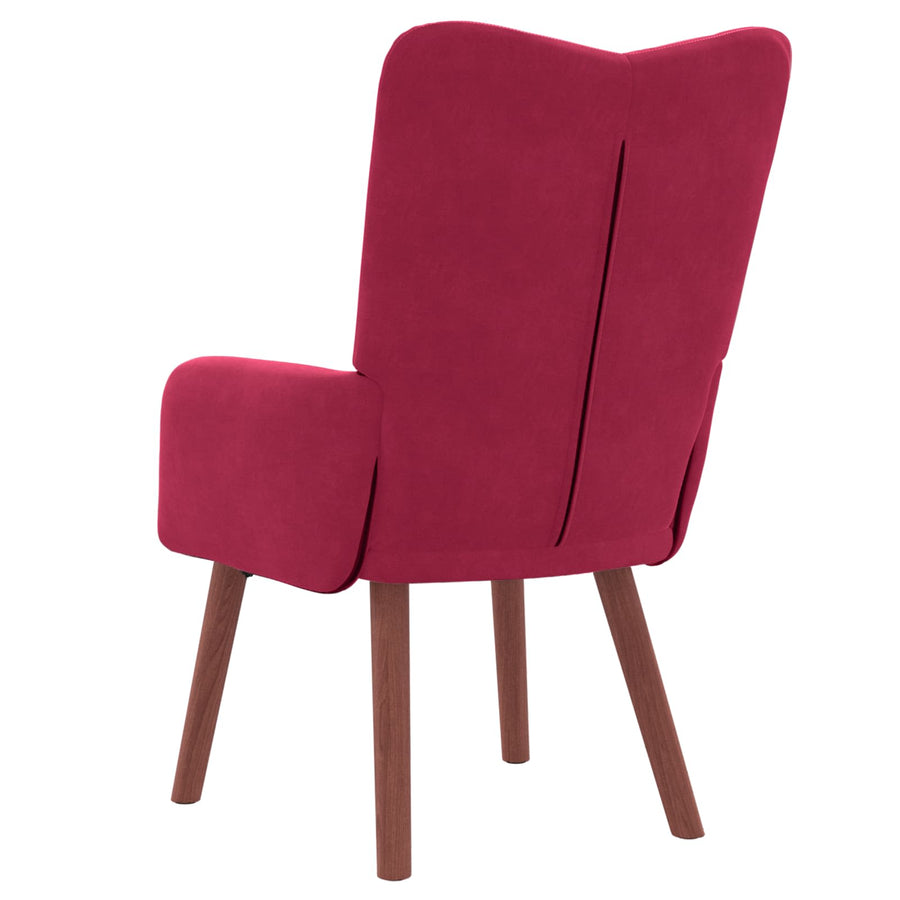 Fauteuil 63 X 67 X 94 Cm Fluweel Wijnrood