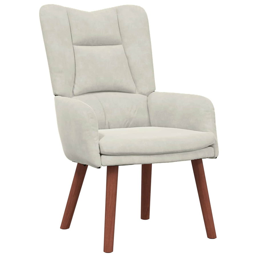 Fauteuil 63 X 67 X 94 Cm Fluweel Crème