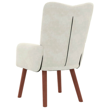 Fauteuil 63 X 67 X 94 Cm Fluweel Crème