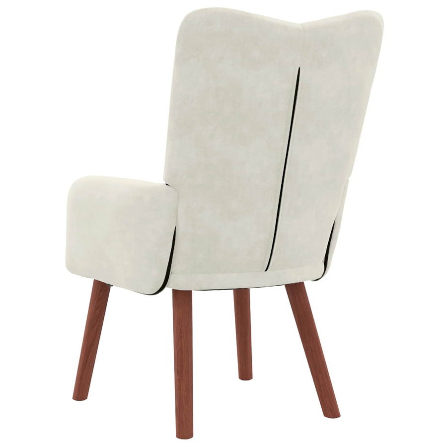 Fauteuil 63 X 67 X 94 Cm Fluweel Crème