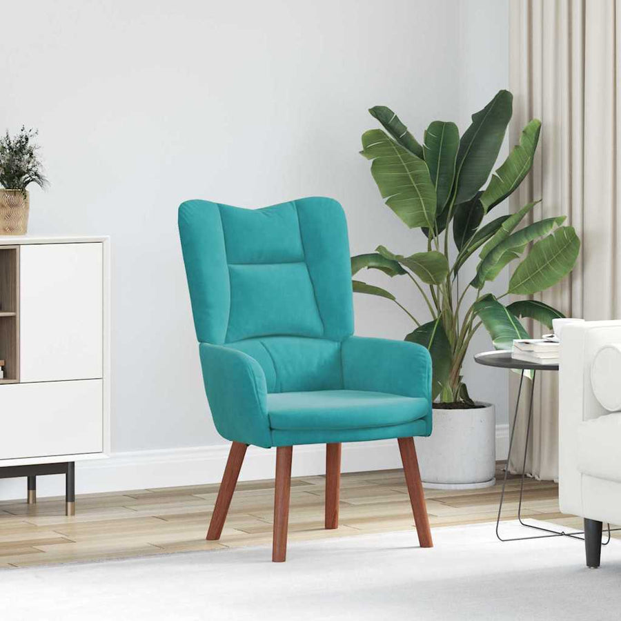 Fauteuil 63 X 67 X 94 Cm Fluweel Turquoise