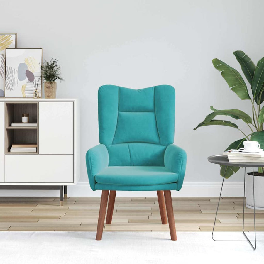 Fauteuil 63 X 67 X 94 Cm Fluweel Turquoise