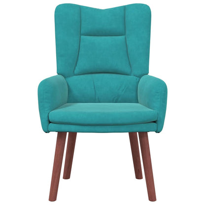 Fauteuil 63 X 67 X 94 Cm Fluweel Turquoise