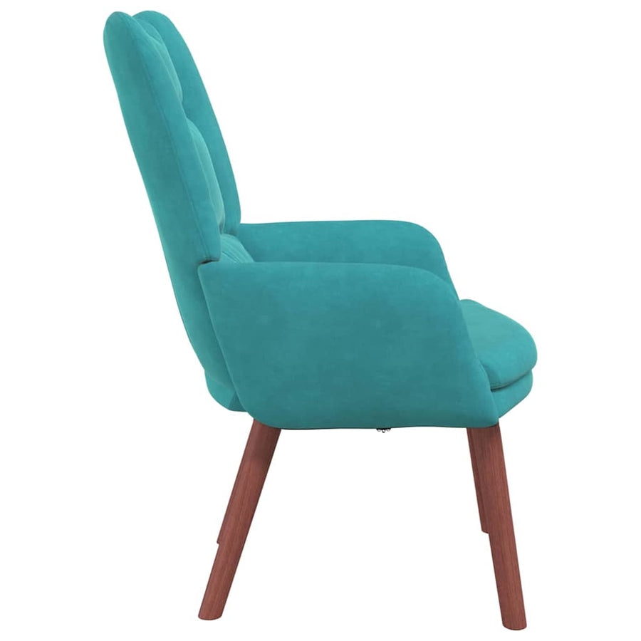 Fauteuil 63 X 67 X 94 Cm Fluweel Turquoise