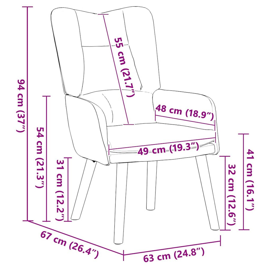 Fauteuil 63 X 67 X 94 Cm Fluweel Turquoise