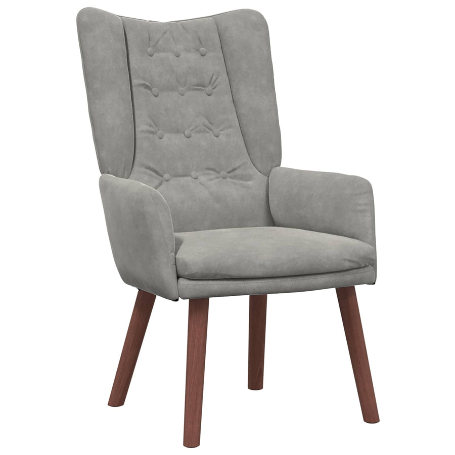 Fauteuil Lichtgrijs 63 x 67 x 94 cm Fluweel