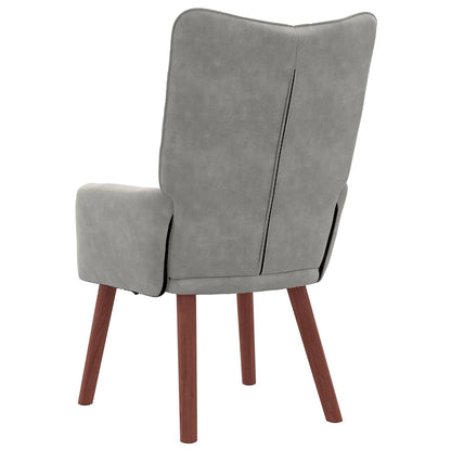 Fauteuil Lichtgrijs 63 x 67 x 94 cm Fluweel