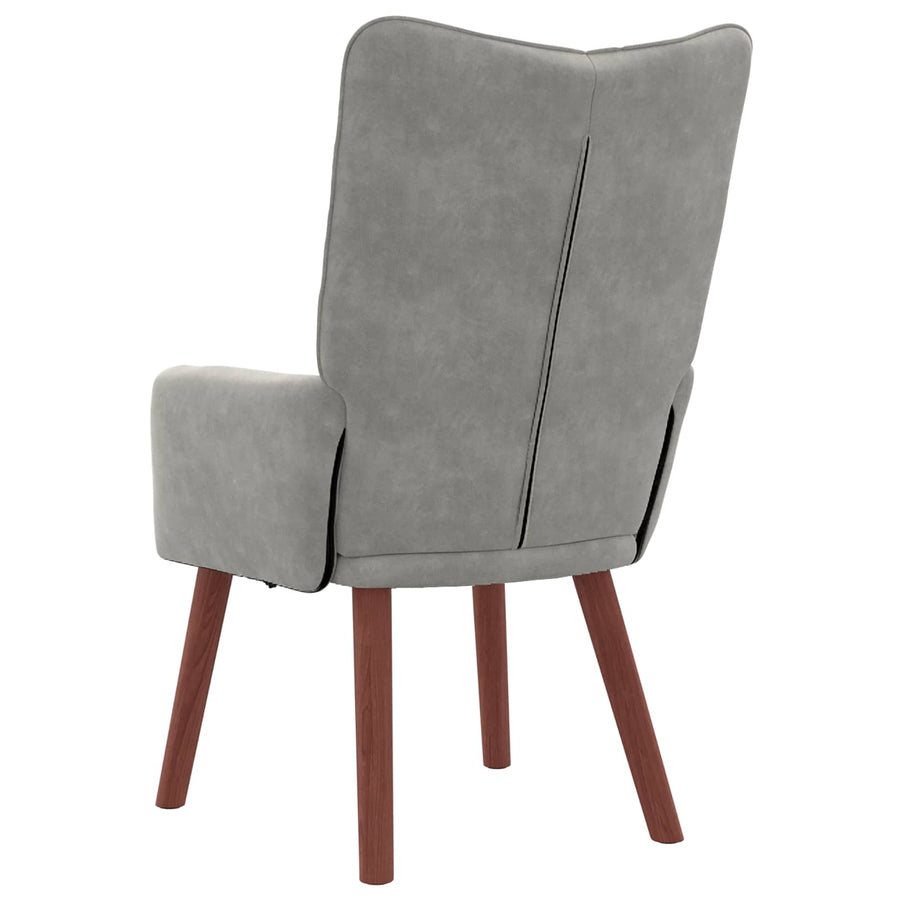 Fauteuil Lichtgrijs 63 x 67 x 94 cm Fluweel